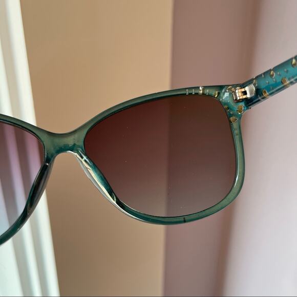 Panama Jack Club Rhinestone Sunglasses Black Turquoise Ombré - Picture 12 of 15